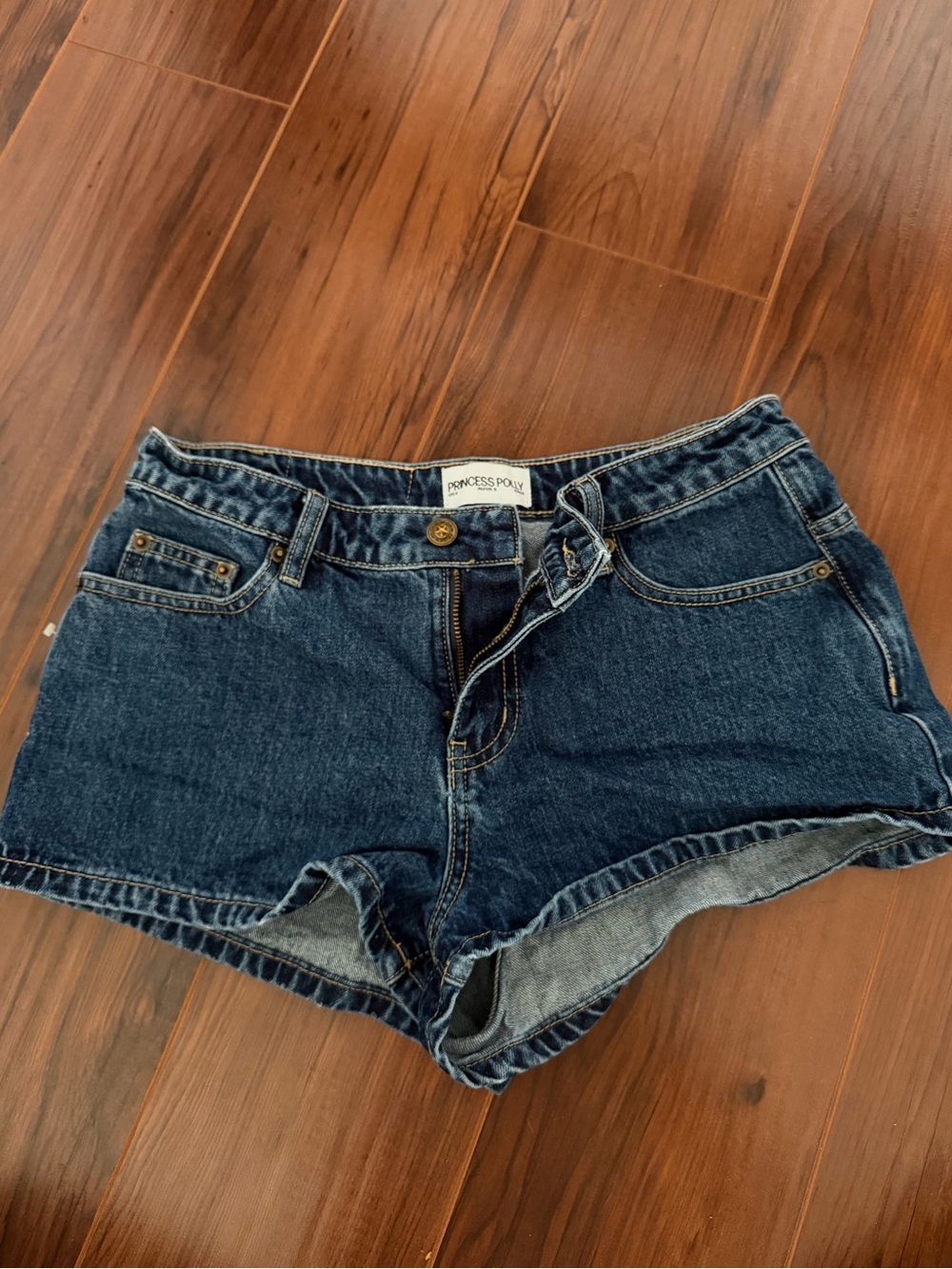 Princess Polly Indigo High-Rise Denim Shorts